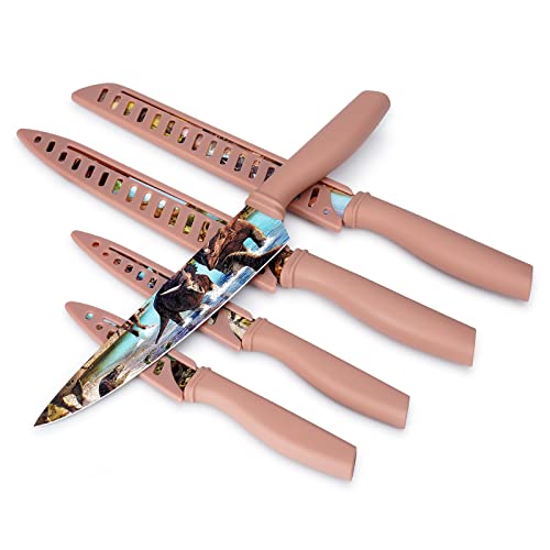 Dinosaur Chef Knife Set with 5 Blades