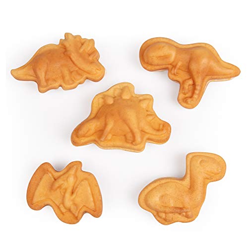Dinosaur Mini Waffle Maker: 5 Shaped Dinos
