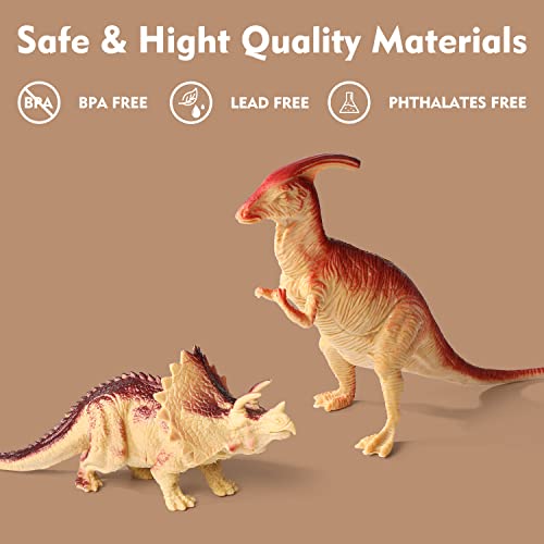 Realistic 12-Pack Dinosaur Figure Toys for Kids