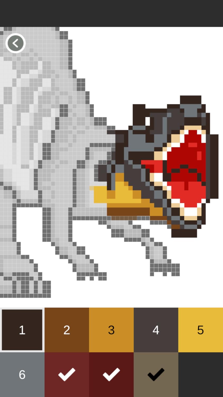 Dinosaur Color By Number, Pixel Art Dinosaur