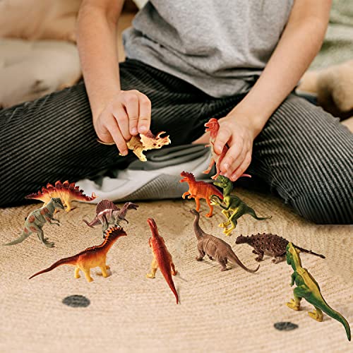 Realistic 12-Pack Dinosaur Figure Toys for Kids