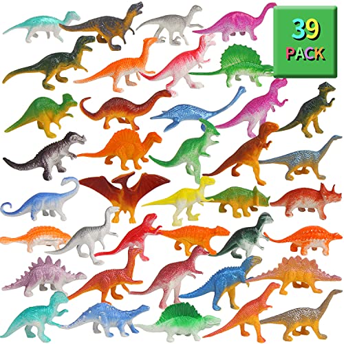 39-piece Assorted Mini Dinosaur Figures for Gifts & Party