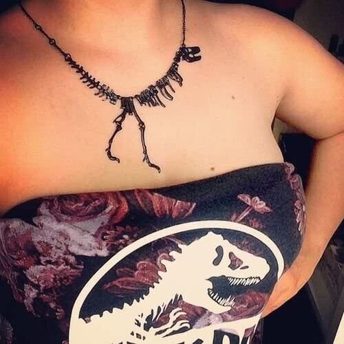 Vintage Dinosaur Necklace for Women, Teens
