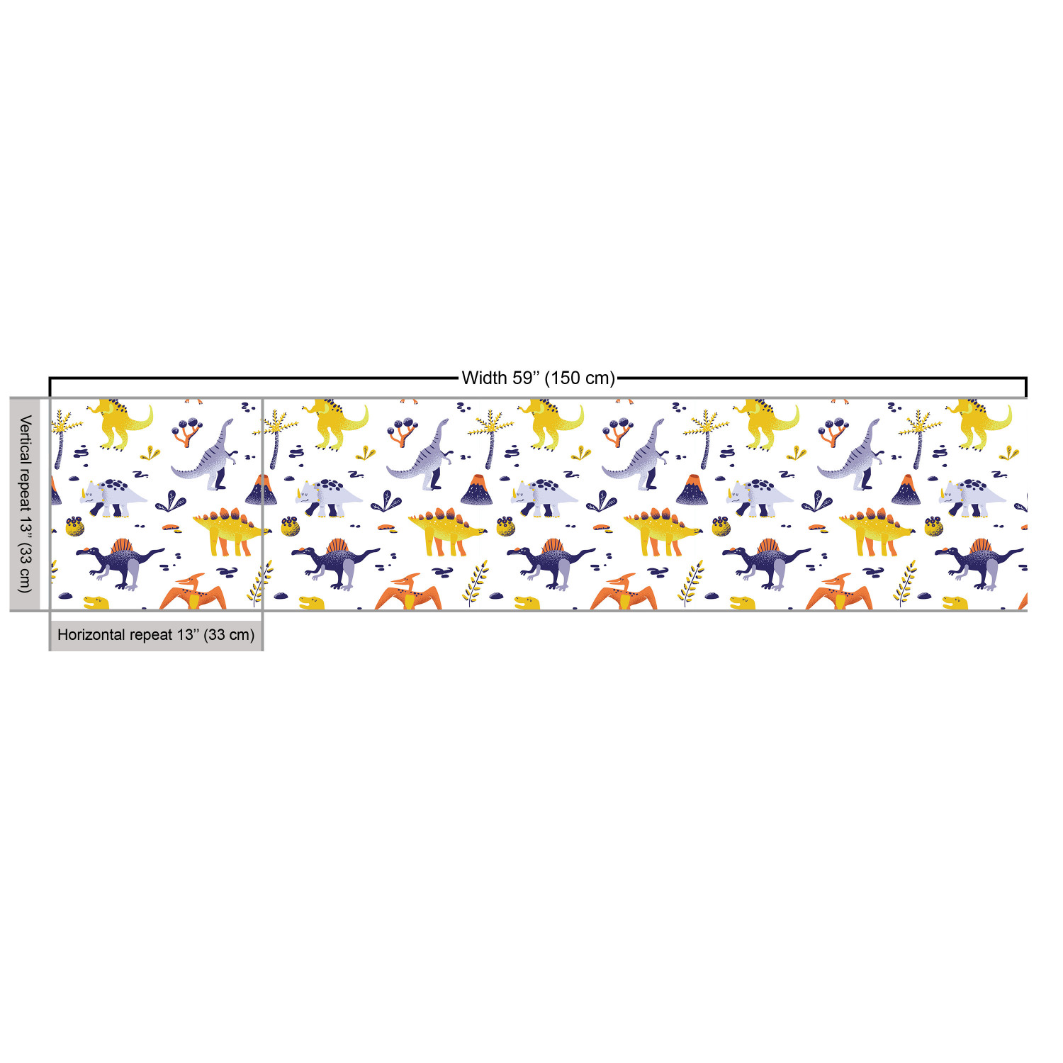 Dino Fabric for Home Accent by Ambesonne