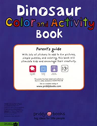 Dinosaur Activity Book with Stickers and Puzzles