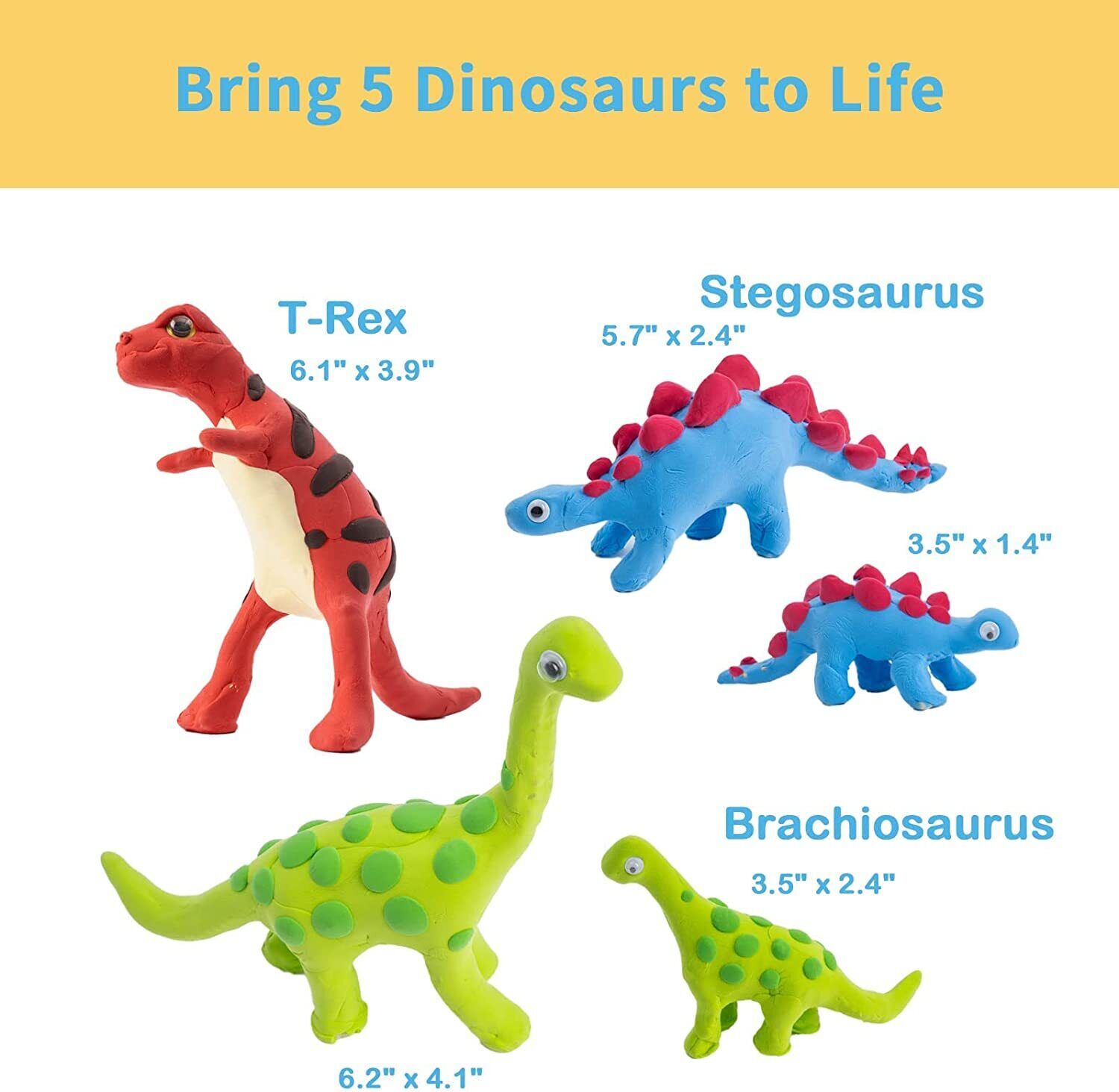Air Dry Clay for Kids Modeling Clay Dinosaur Kit for Kids Boys Build Dinos Craft