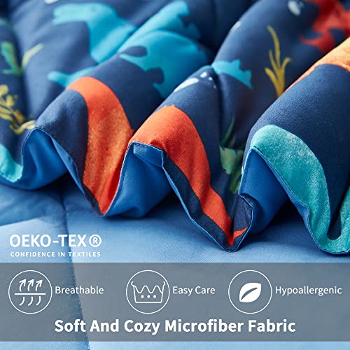 Dinosaur Twin Bedding Set for Boys, 5-Piece