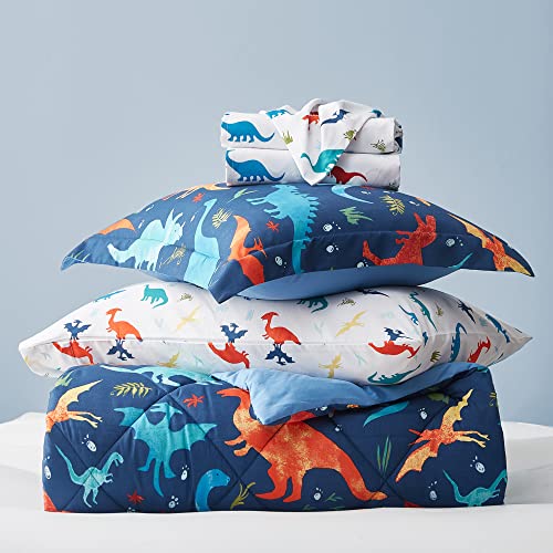 Dinosaur Twin Bedding Set for Boys, 5-Piece