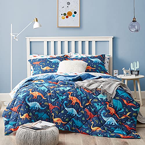 Dinosaur Twin Bedding Set for Boys, 5-Piece