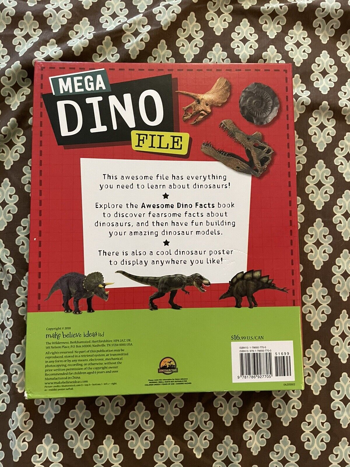 Mega Dino Educational Book with Model & Poster