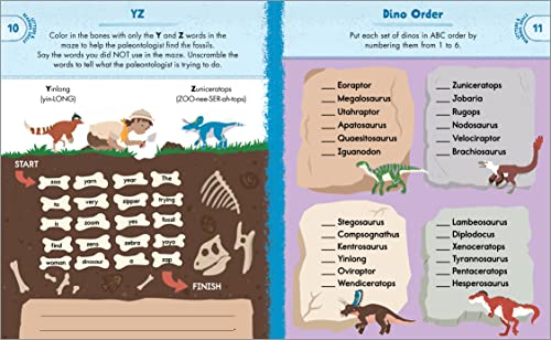 Dinosaur Activity Book for First Graders