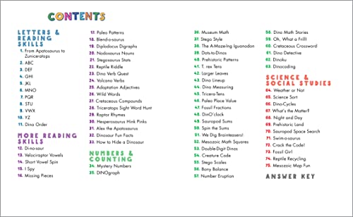 Dinosaur Activity Book for First Graders