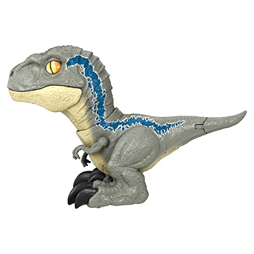 Jurassic World Toys Dominion Uncaged Rowdy Roars Velociraptor Beta Dinosaur Action Figure, Toy Gift with Interactive Motion and Sound Touch Response