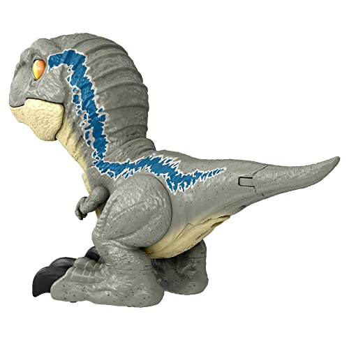 Jurassic World Toys Dominion Uncaged Rowdy Roars Velociraptor Beta Dinosaur Action Figure, Toy Gift with Interactive Motion and Sound Touch Response