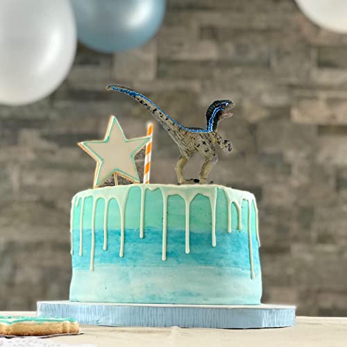 Momoplay Dinosaur Toys,Velociraptor Dinosaur Action Figure, Birthday Cake Toppers, Party Favors, Gifts, Room Decoration for Kids 3-12 Years Old