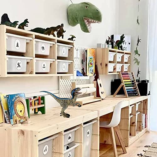 Momoplay Dinosaur Toys,Velociraptor Dinosaur Action Figure, Birthday Cake Toppers, Party Favors, Gifts, Room Decoration for Kids 3-12 Years Old