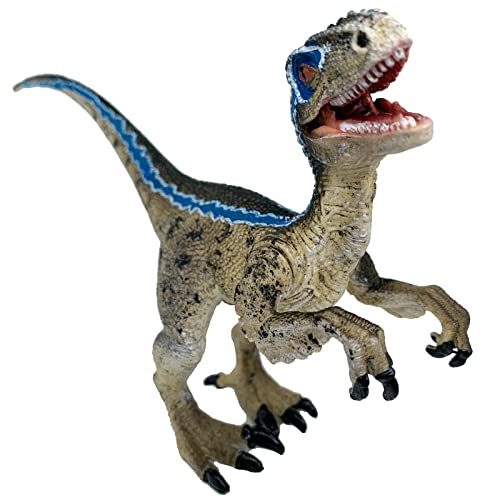 Momoplay Dinosaur Toys,Velociraptor Dinosaur Action Figure, Birthday Cake Toppers, Party Favors, Gifts, Room Decoration for Kids 3-12 Years Old