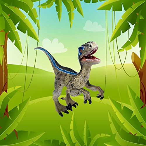 Momoplay Dinosaur Toys,Velociraptor Dinosaur Action Figure, Birthday Cake Toppers, Party Favors, Gifts, Room Decoration for Kids 3-12 Years Old
