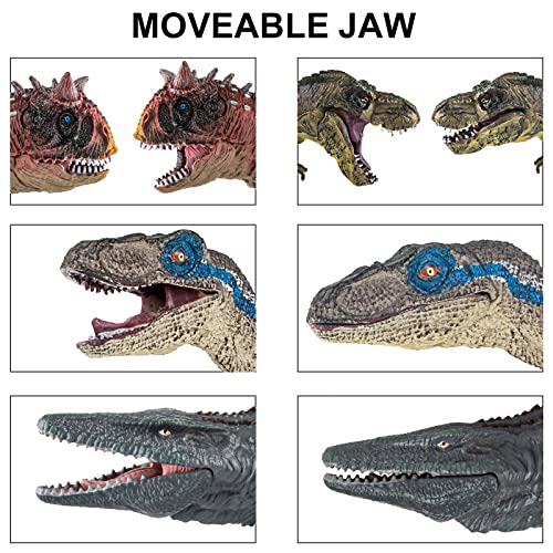 6 Realistic Dinosaur Toy Pack for Kids