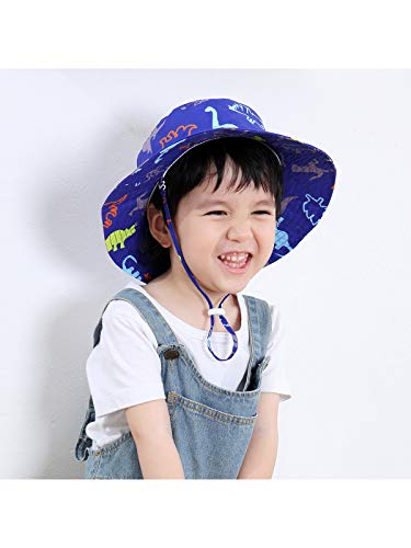 Navy Dinosaur Toddler Sun Hat