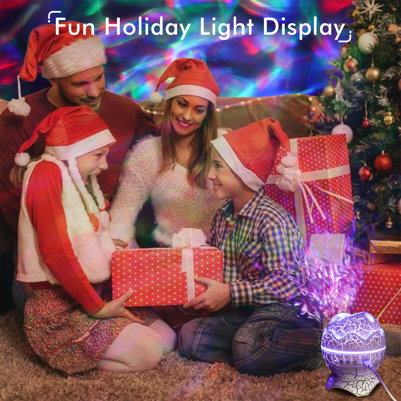 Dino Egg Galaxy Projector LED Night Light
