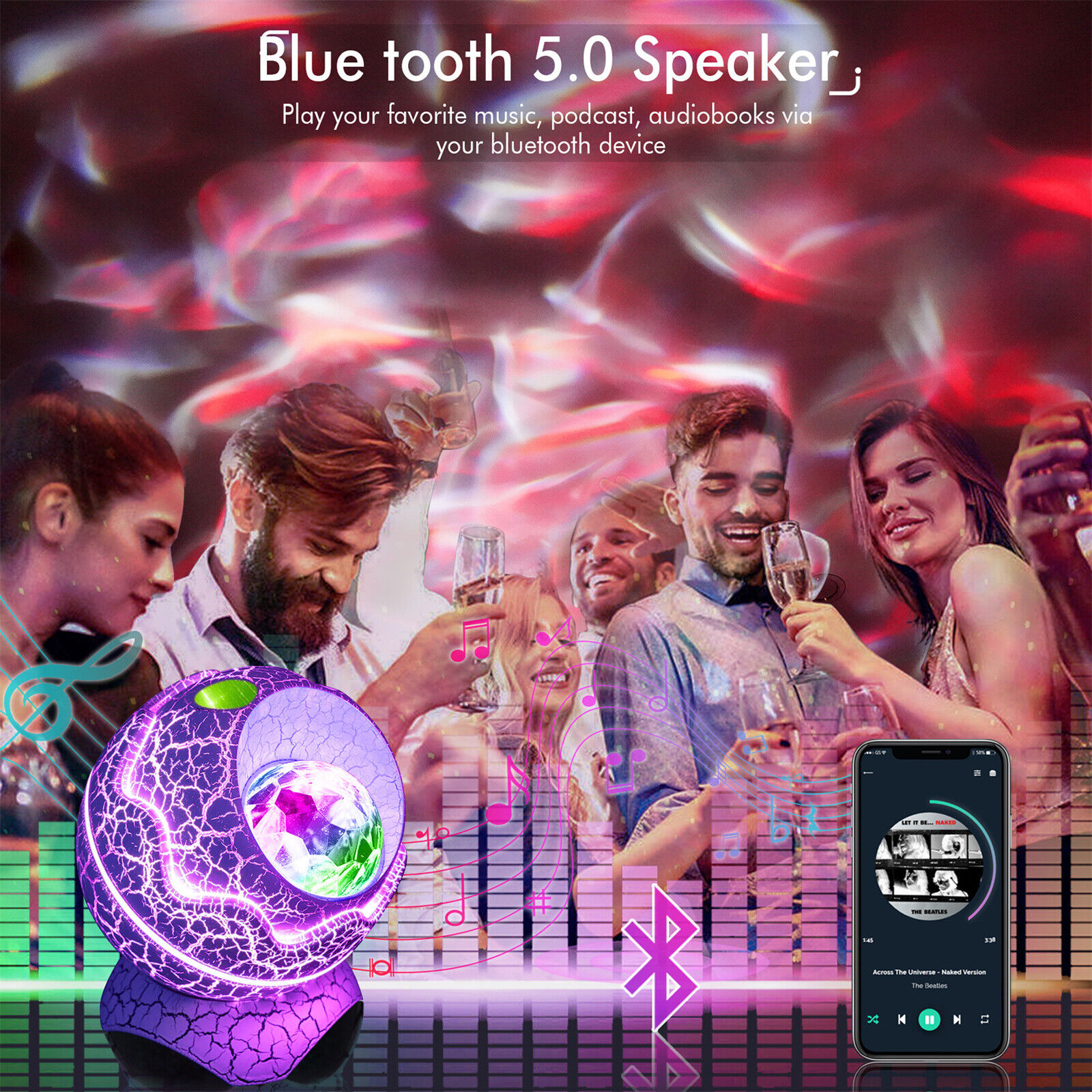 Dino Egg Galaxy Projector LED Night Light
