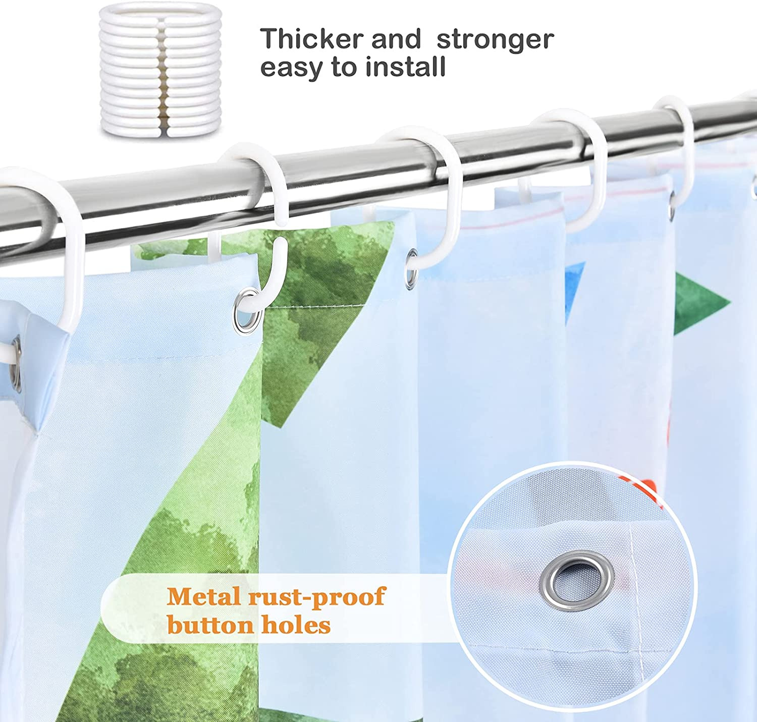 Dinosaur Shower Curtain Sets with Non-Slip Rugs - 4 Piece Bathroom Sets with Rug