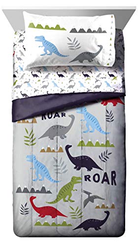 Dinosaur Roar Twin Bedding Set with Comforter & Sheet