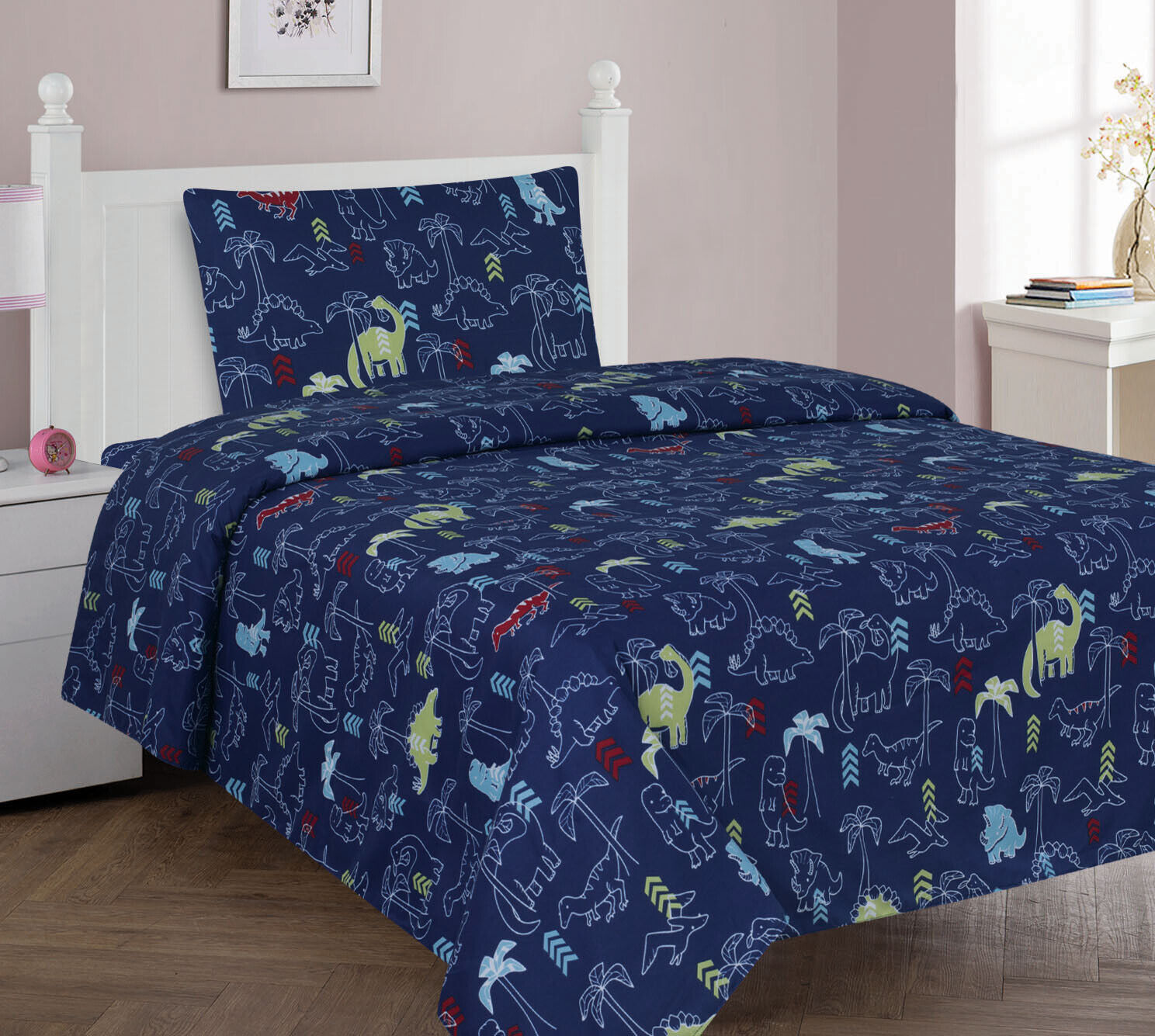 Dino-themed Twin Sheet Set - 3 Pieces