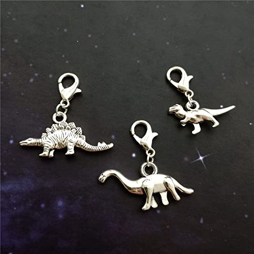 3 Dino Charms for Planners, Bags & Jewelry