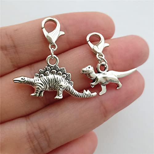3 Dino Charms for Planners, Bags & Jewelry