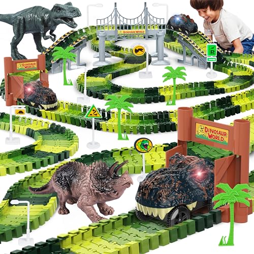 Dino World Race Track Playset with Cars