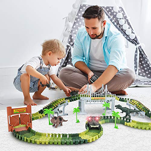 Dino World Race Track Playset with Cars