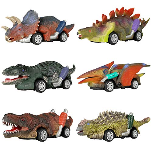 6 Pack Pull Back Dinosaur Toy Cars