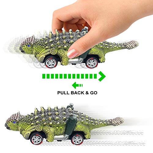 6 Pack Pull Back Dinosaur Toy Cars