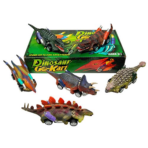 6 Pack Pull Back Dinosaur Toy Cars