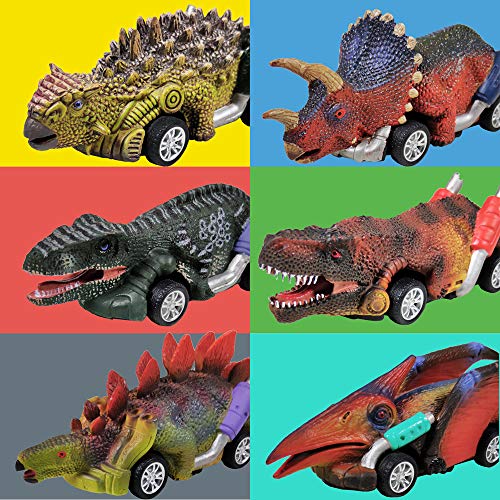 6 Pack Pull Back Dinosaur Toy Cars