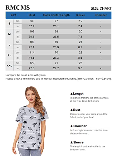 Women Cute Dinosaur Graphic Prime Tees Ladies Bestie Fun Shirt Blouse Tops