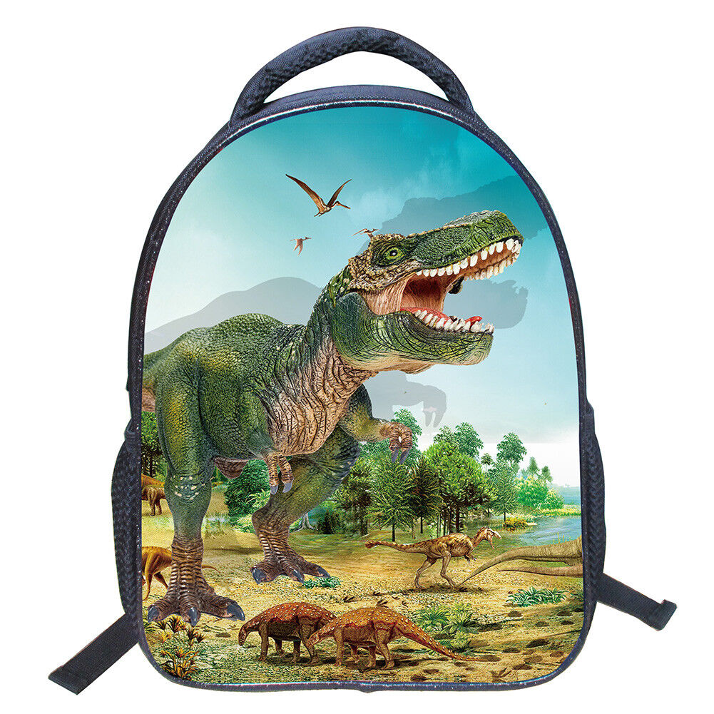 Kids Dinosaur Print Backpack Shoulder Bag Schoolbag Rucksack for Boys Girls