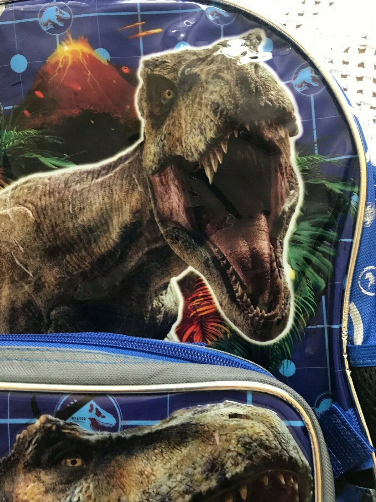 Jurassic World Boys Backpack With Lunch Bag 16" Book Bag School Supplies (2021)