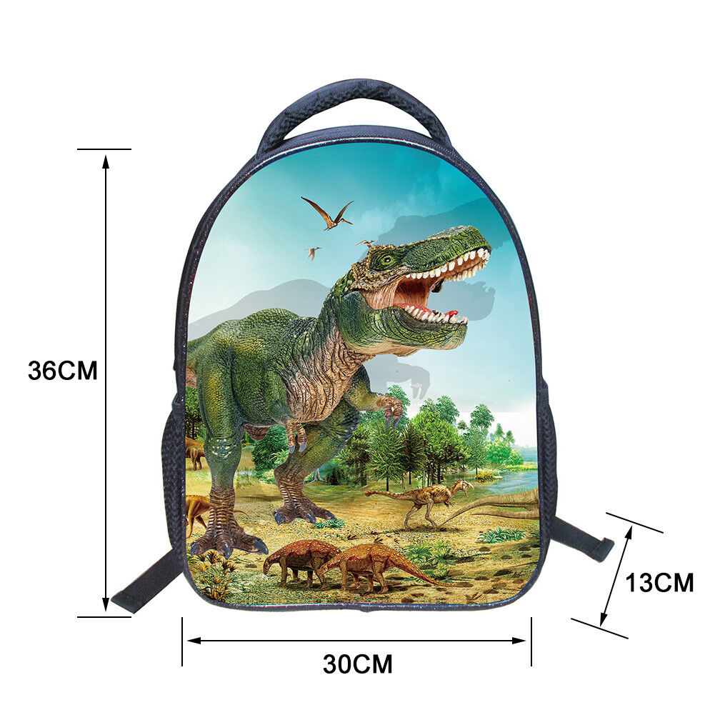 Kids Dinosaur Print Backpack Shoulder Bag Schoolbag Rucksack for Boys Girls