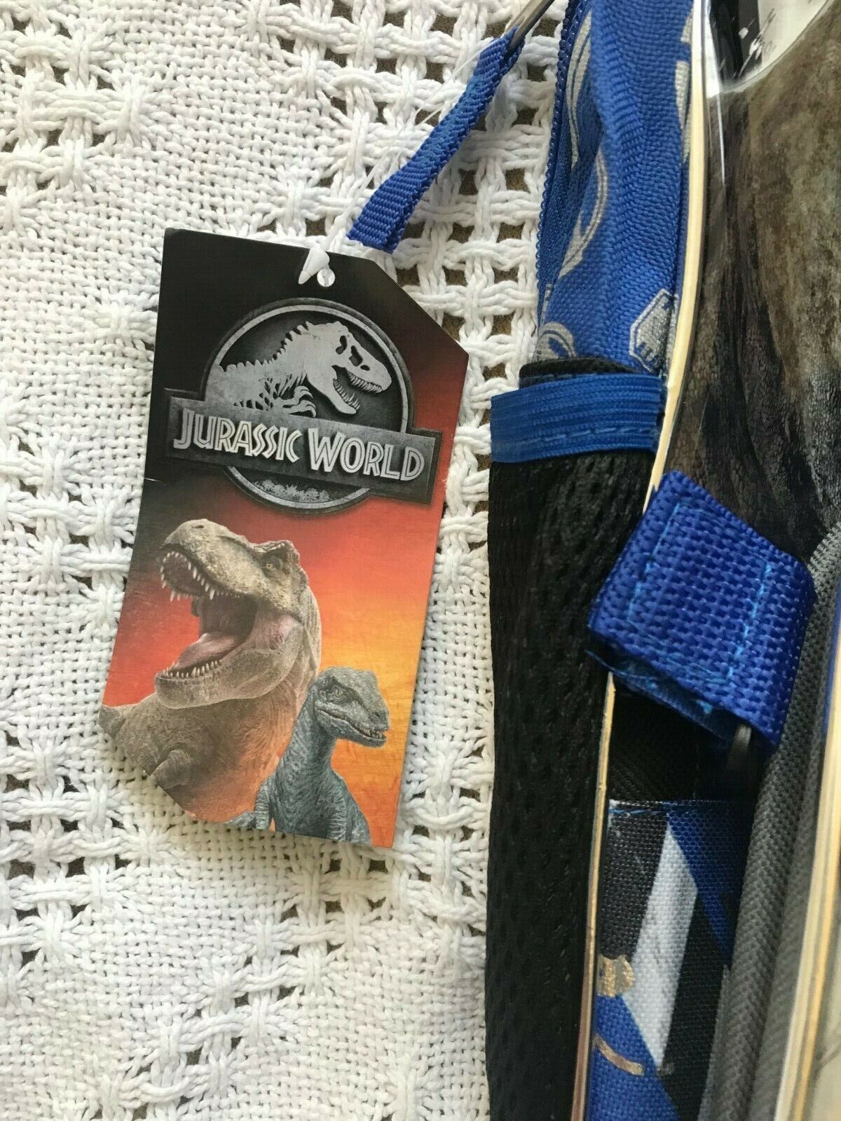 Jurassic World Boys Backpack With Lunch Bag 16" Book Bag School Supplies (2021)