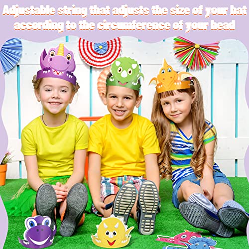 Leinuosen 32 Packs Dinosaur Party Hats Birthday Party Hats for Kids Dinosaur Party Decorations Dino Hats for Party (Cool)