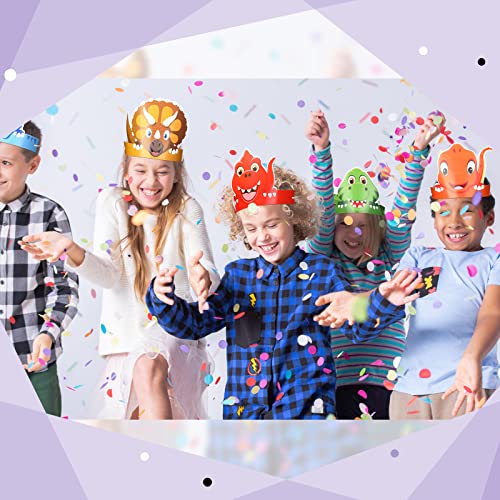 Leinuosen 32 Packs Dinosaur Party Hats Birthday Party Hats for Kids Dinosaur Party Decorations Dino Hats for Party (Cool)