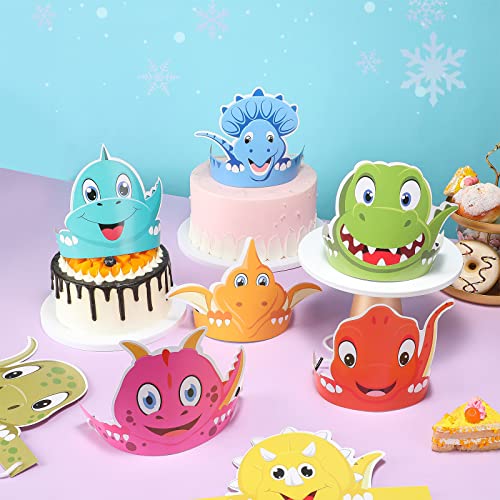 Leinuosen 32 Packs Dinosaur Party Hats Birthday Party Hats for Kids Dinosaur Party Decorations Dino Hats for Party (Cool)