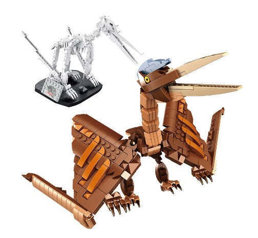 Pterodactyl & Fossil Building Blocks Set