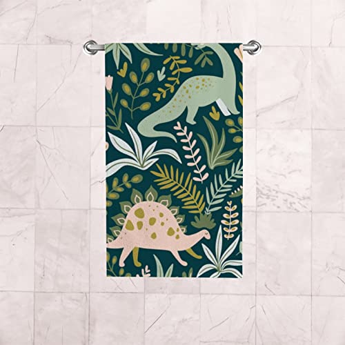 Dinosaur Palm Print Towels 2 Pack - Green