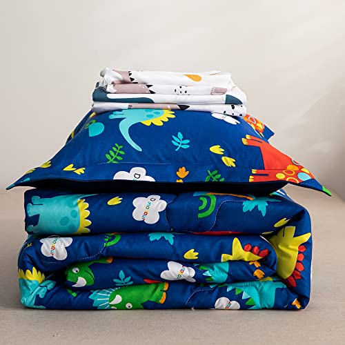 7 Piece Full Size Dinosaur Bedding Set