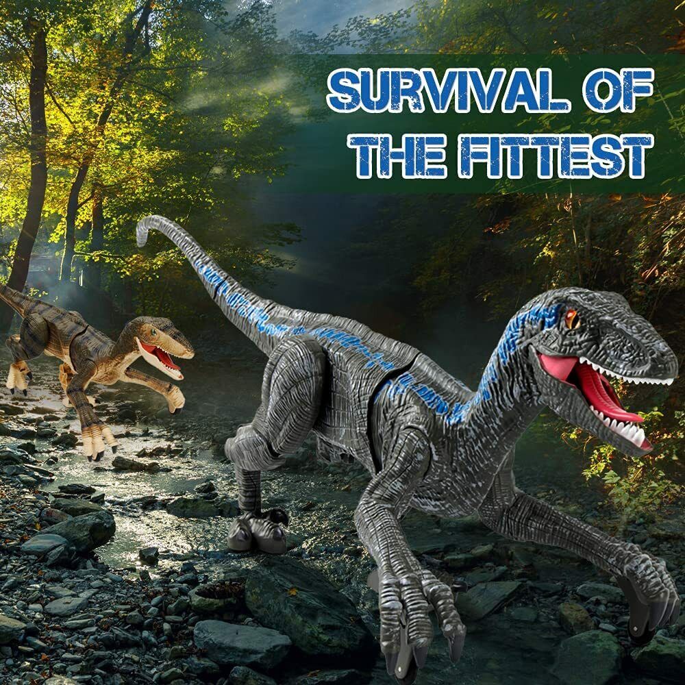 Jurassic Dinosaur Toys Remote Control Dinosaur RC Realistic Raptor Velociraptor