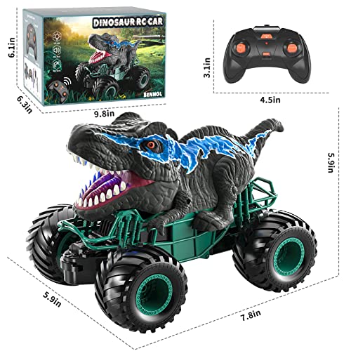 Dino RC Car with Light, Sound & Spray